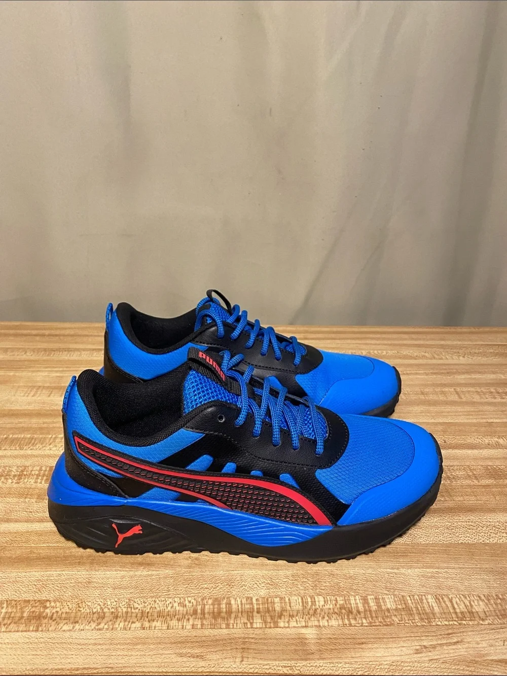 Puma Excursion JR /Kids Blue Black Red Athletic Shone 5.5